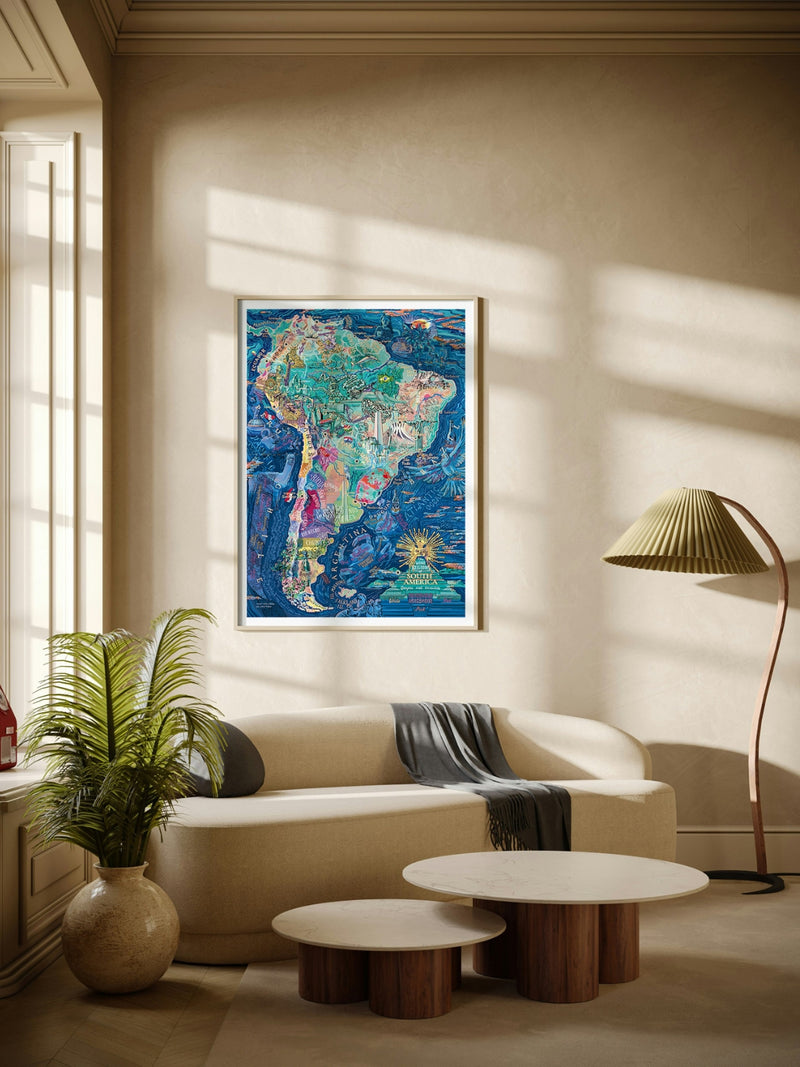 South America Wine Poster