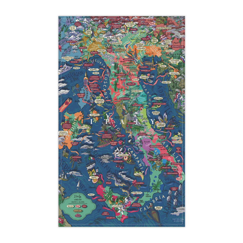 Kitchen towel - Italian wine