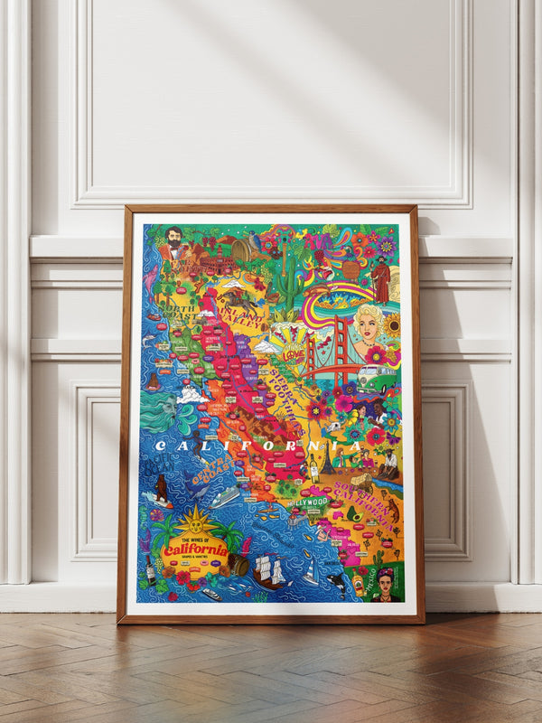 California Wine Poster