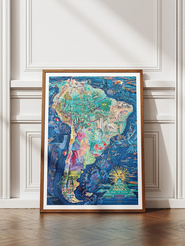 South America Wine Poster