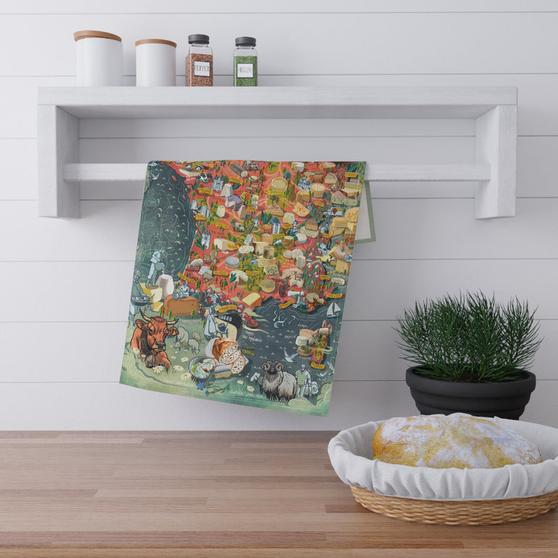 Kitchen towel - France cheese