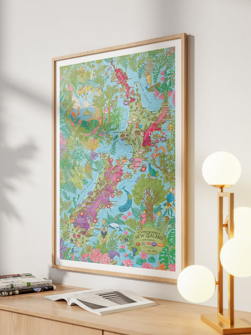 New Zealand Wine Poster