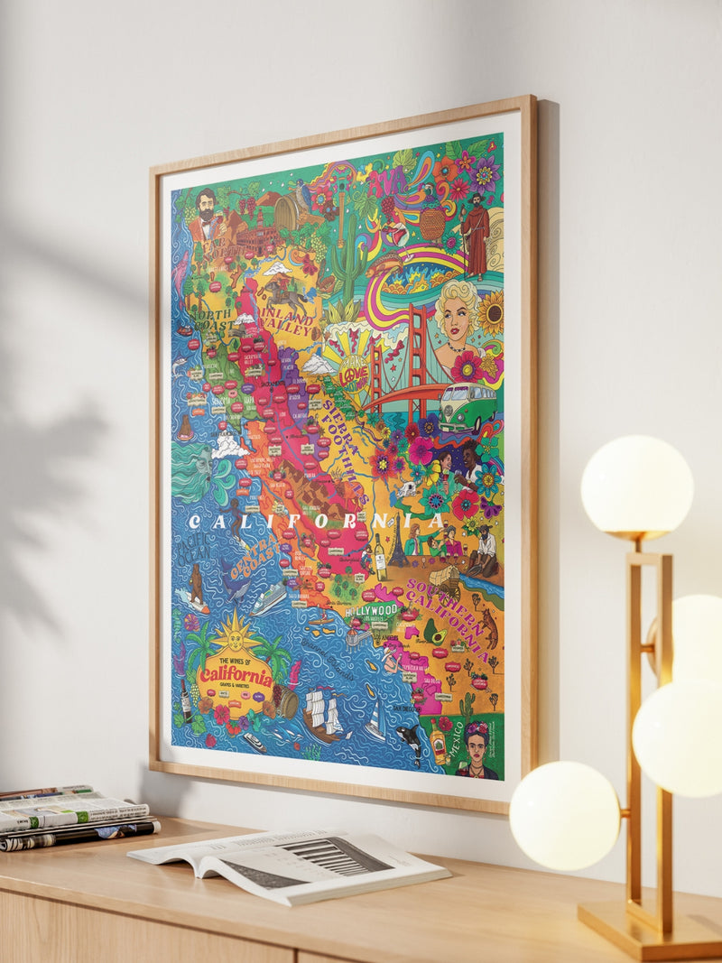 California Wine Poster
