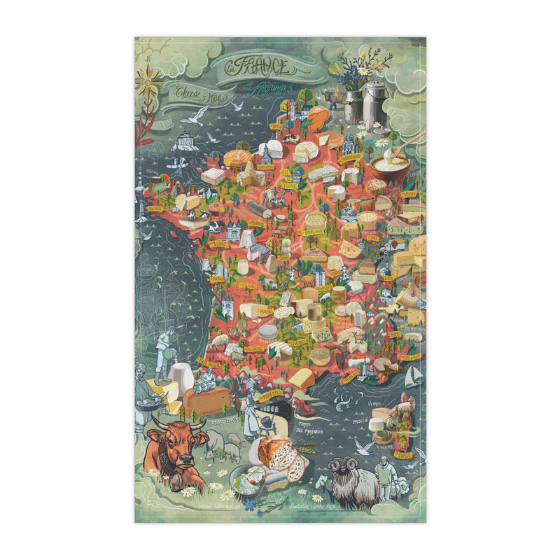 Kitchen towel - France cheese