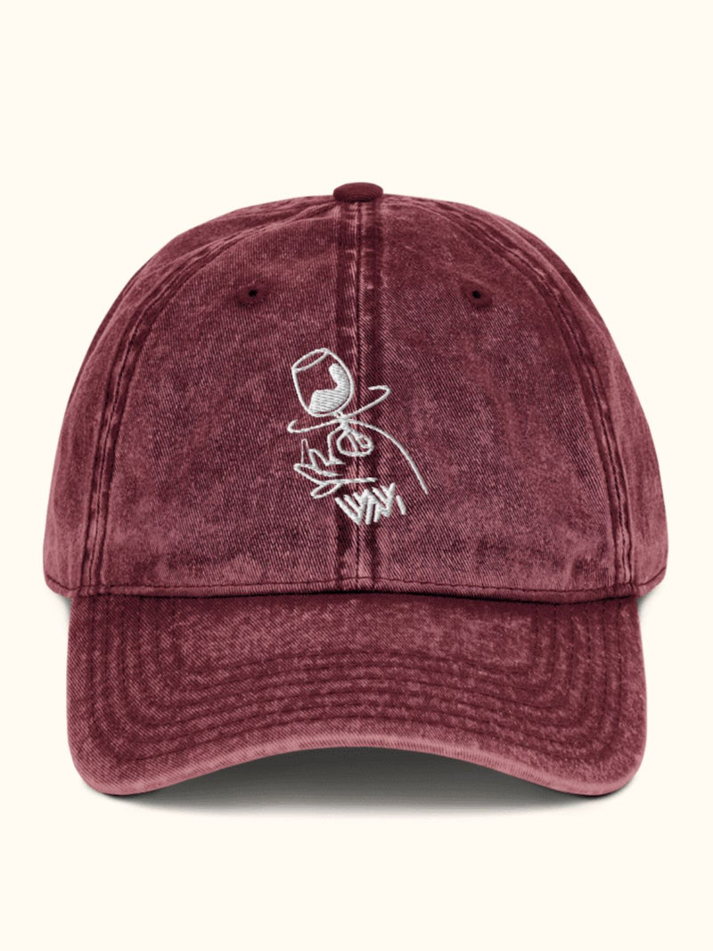 Burgundy Swirl logo Cap
