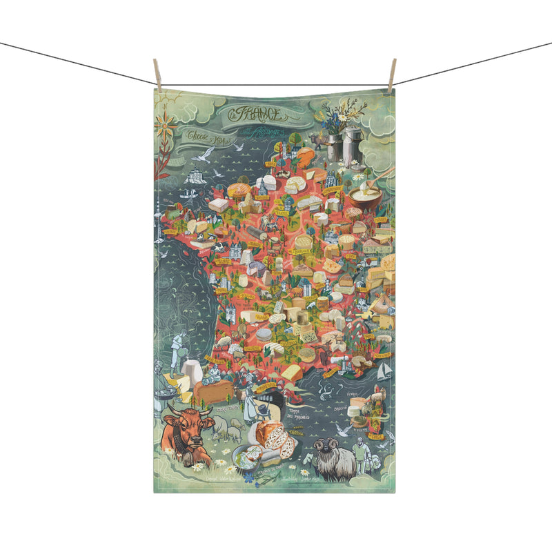 Kitchen towel - France cheese