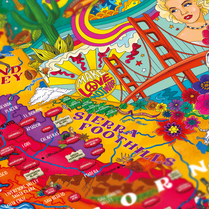 California Wine Poster