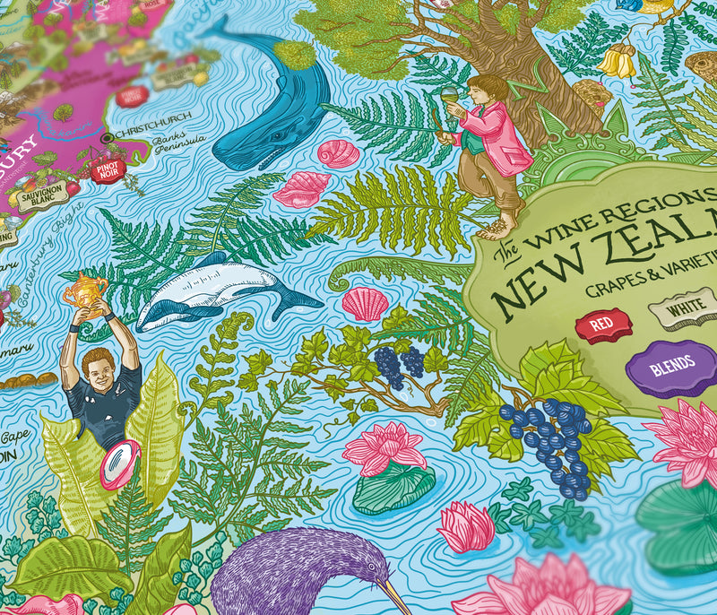 New Zealand Wine Poster