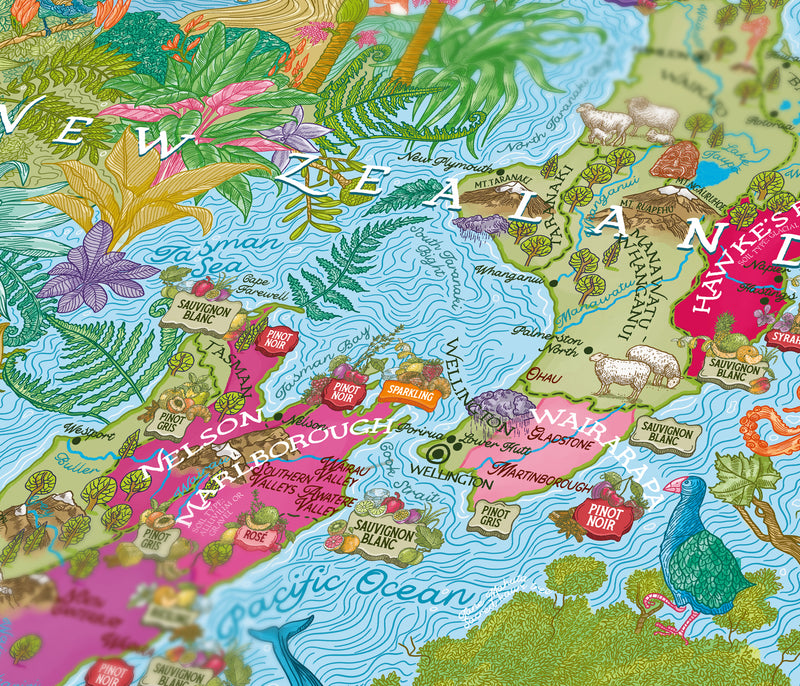 New Zealand Wine Poster