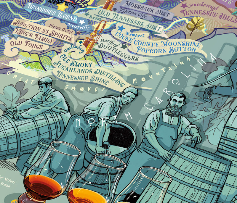 American Bourbon - Kentucky & Tennessee Whiskey Poster